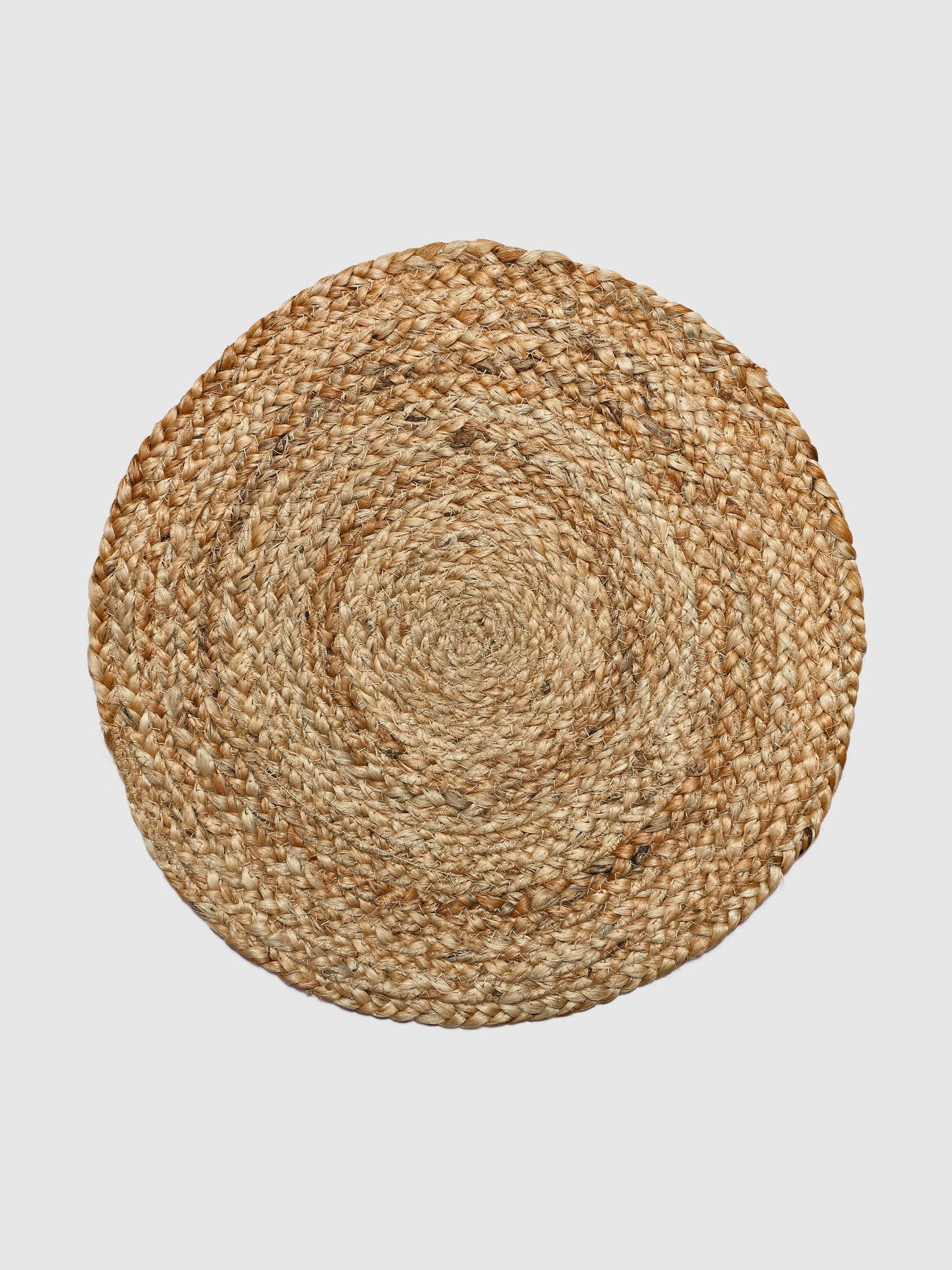 Brown Braided Reversible Jute Table Placemat