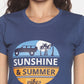 Women's Printed T-shirt(Sunshine)