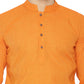 PAROKSH Mens Kesari Long Pure Handloom Ethnic Cotton Kurta