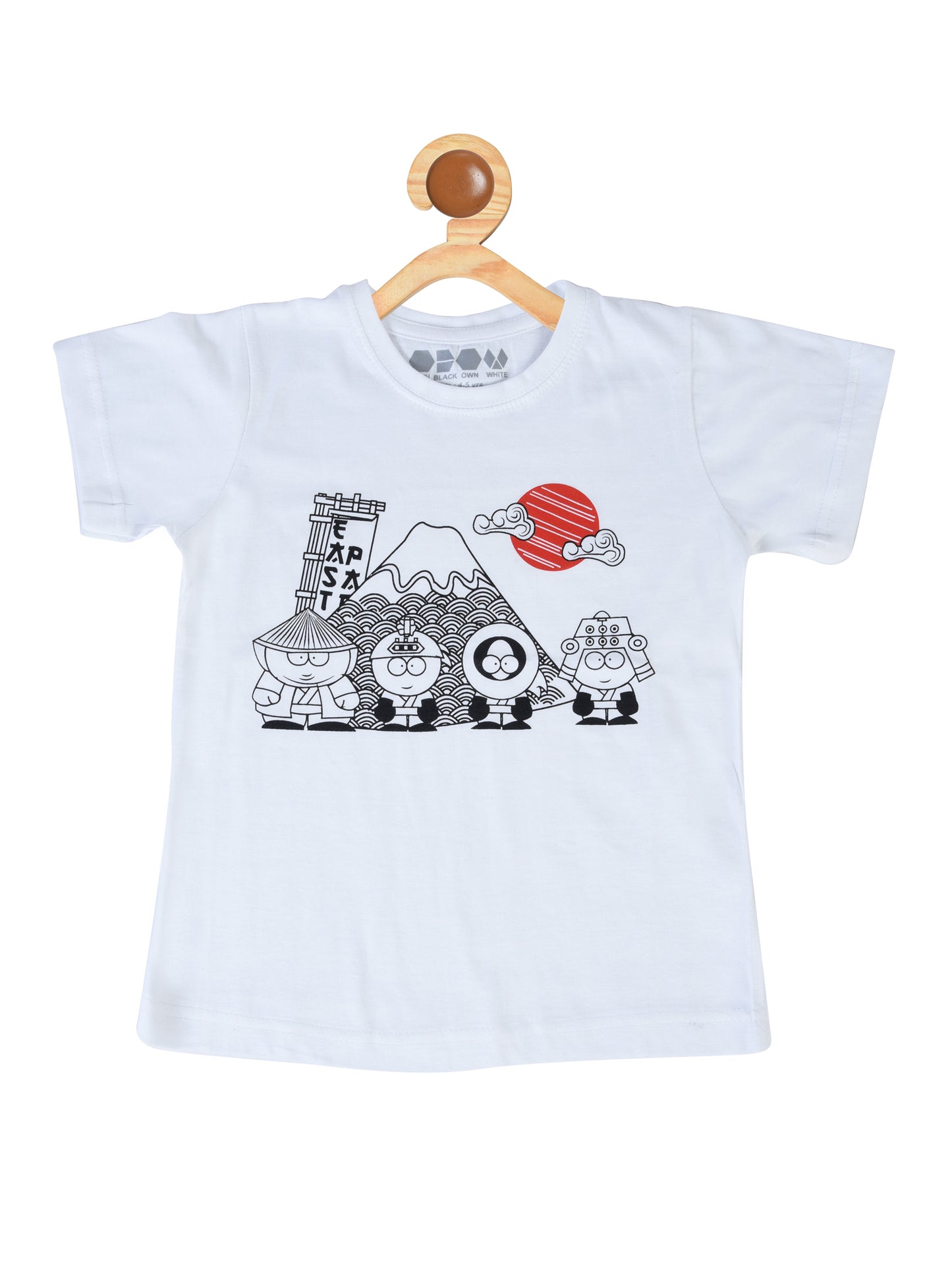 OBOW Boy's Cotton Printed Tshirt Combo (Pack of 4)