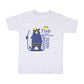 Kids Printed round neck Grey t-shirt