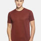 Men's solid cotton round neck T-shirt