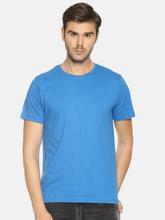 Men's solid cotton round neck T-shirt