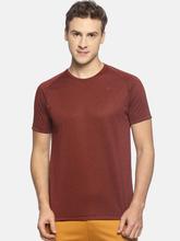 Men's solid cotton round neck T-shirt