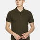 Men's Plain Olive green Polo T-shirt