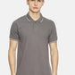 Men's Plain grey tipping Polo T-shirt