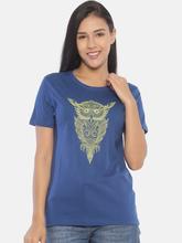 Women's Printed T-shirt (Owl)