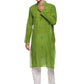 PAROKSH  Men Woven Design Pure Cotton Straight Kurta  (Green)
