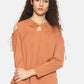 SAHORA Women solid cold shoulder Top