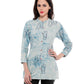 RESHA Women blue dyed indigo blockprint shirt