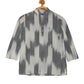 PAROKSH Boys Off White & Grey Dyed Pure Cotton Ikat straight Kurta