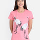 Women's Printed T-shirt (Bird)