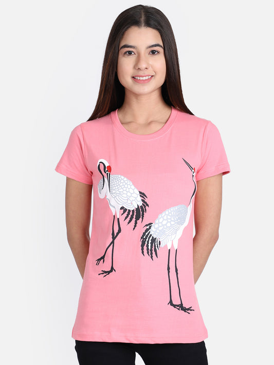 Women's Printed T-shirt (Bird)