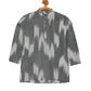 PAROKSH Boys Grey Printed Khadi Handloom Kurta