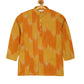 PAROKSH Boys Orange Dyed Flared Sleeves Thread Work Pastels Khadi Handloom Kurta