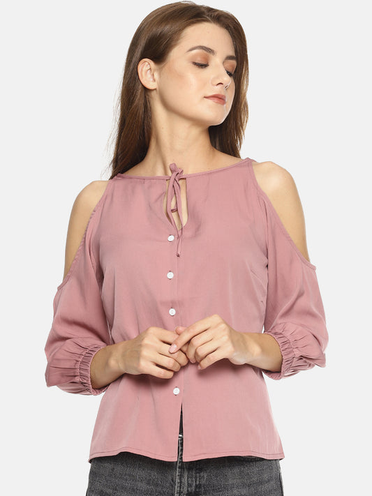 SAHORA Women mauve solid Top