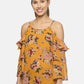 SAHORA Women printed cold shoulder Top