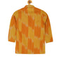 PAROKSH Boys Orange Dyed Flared Sleeves Thread Work Pastels Khadi Handloom Kurta