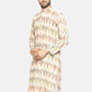 PAROKSH Men Ethnic Motifs Pastels Cotton Kurta