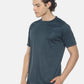 Men's solid cotton round neck T-shirt