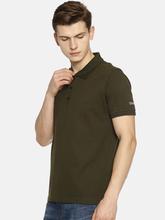 Men's Plain Olive green Polo T-shirt