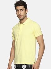 Men's Plain lemon yellow Polo T-shirt