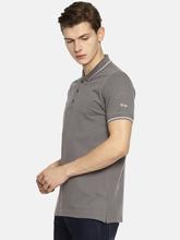Men's Plain grey tipping Polo T-shirt
