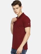 Men's Plain Maroon Polo T-shirt