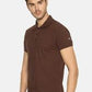 Men's Plain Brown Polo T-shirt