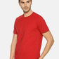 Men's solid cotton round neck T-shirt