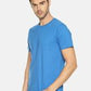 Men's solid cotton round neck T-shirt