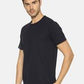 Men's solid cotton round neck T-shirt