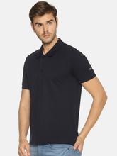 Men's Plain navy blue Polo T-shirt