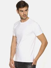 Men's solid cotton round neck T-shirt