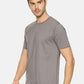 Men's solid cotton round neck T-shirt