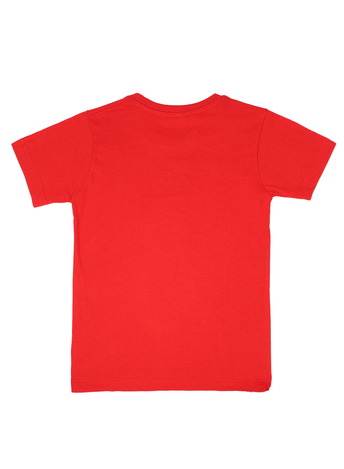 Kids Printed round neck Red t-shirt