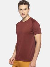 Men's solid cotton round neck T-shirt