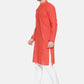 PAROKSH Men Red Geometric cotton Straight Kurta