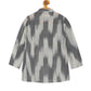 PAROKSH Boys Off White & Grey Dyed Pure Cotton Ikat straight Kurta