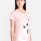 Women's Printed T-shirt (WHITE CAT)