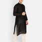 PAROKSH Men  Black  Straight Kurta