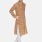 PAROKSH Men Pink Printed Straight Kurta