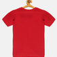 Kids Printed round neck Red t-shirt