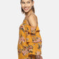 SAHORA Women printed cold shoulder Top