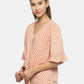 SAHORA Women orange polka dot Printed Top