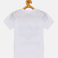 Kids Printed round neck white tshirt