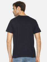 Men's solid cotton round neck T-shirt