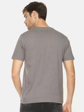 Men's solid cotton round neck T-shirt