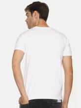 Men's solid cotton round neck T-shirt