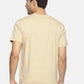 Men's printed round neck beige t-shirt